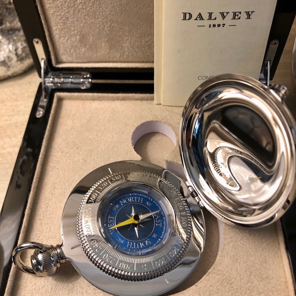 *LIMITED TIME** Dalvey Voyager Classic 1897 Blue Compass New in Presentation Box
